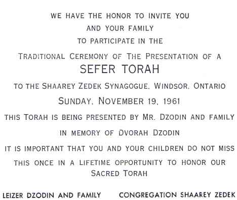 Invitation to Presentation Ceremony (Translation)